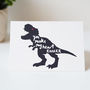 Make My Heart Roar Dinosaur Valentines Card, thumbnail 1 of 3