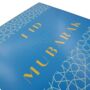 Braille Eid Mubarak Greeting Card Blue Geometric, thumbnail 3 of 3