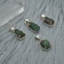 Raw Emerald Pendant Necklace, thumbnail 2 of 12