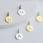 Sterling Silver Initial Letter Disc Charms, thumbnail 2 of 3