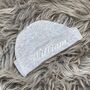 Personalised Embroidered Grey Newborn Baby Hat, thumbnail 1 of 9