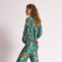 Turquoise Silk Blend Pyjama Set, thumbnail 6 of 6