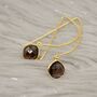 Smoky Quartz Gold Plated Sterling Silver Earrings, thumbnail 6 of 6