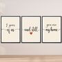 Personalised Anniversary Minimalist Typography Print Unframed, Sold As Individual Prints, thumbnail 1 of 7