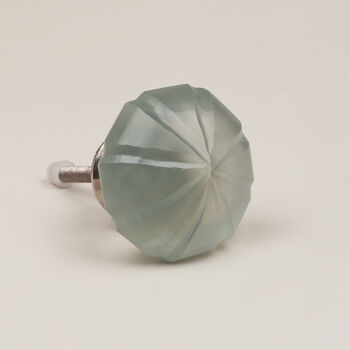 G Decor Umbrella Diamond Stylish Matt Glass Knobs, 6 of 12
