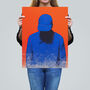 Invisible Blue Coral And Cobalt Bright Wall Art Print, thumbnail 2 of 6