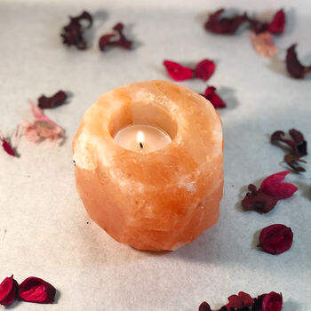 Himalayan Salt Crystal Tealight Holder Gift For Her, 10 of 11