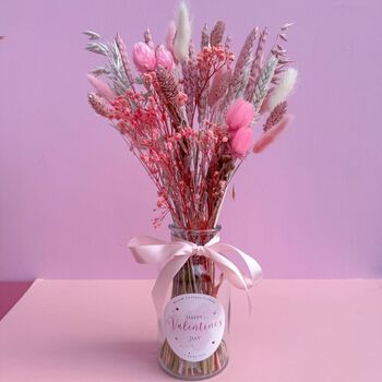 Valentines Dried Flower Gift With Vase, 6 of 8