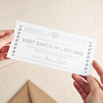 North Pole Telegram Foiled Gift Voucher, 4 of 6