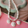 White Shell Necklace And Bracelet Set, thumbnail 2 of 7
