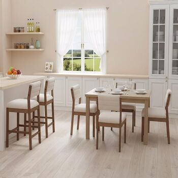 Set Of Two Linen Dining Chairs For Living Room, 7 of 7