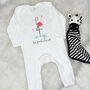 Flamingo Be Fabulous Jungle Babygrow, thumbnail 6 of 7