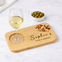 Wine And Nibbles Personalised Wooden Drinks Tray, thumbnail 1 of 4
