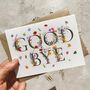 Wildflower Letters Goodbye Card, thumbnail 1 of 4