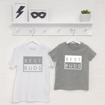 Best Buds Siblings Childrens T Shirt Set, 2 of 5