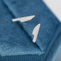 Tiny Knife Stud Earrings In Sterling Silver, thumbnail 1 of 9