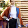 Personalised Red Blue Wrap Poncho, thumbnail 4 of 11
