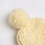Kids Pom Pom Beanie Hat Knitting Kit, thumbnail 4 of 7
