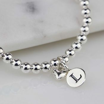 Personalised Child's Bracelet With Silver Heart Charm, 2 of 4