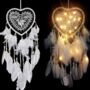 Pink Heart Shaped Dream Catcher With Lights, thumbnail 1 of 7