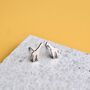 Sterling Silver Giraffe Stud Earrings, thumbnail 1 of 6