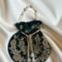 Handcrafted Emerald Green Velvet Potli Bag, thumbnail 2 of 7
