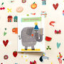 Happy Birthday Elephant Mini Card, thumbnail 3 of 5
