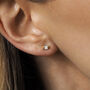 Etta Pearl Gold Stud Earrings, thumbnail 1 of 6