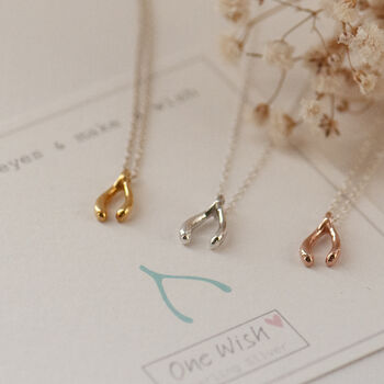 Wishbone Sterling Silver Necklace, 2 of 12