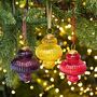Anoli Coloured Recycled Glass Lantern Baubles, thumbnail 1 of 4
