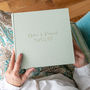 Large Linen Wedding Guest Book With Calligraphy Font, thumbnail 1 of 7