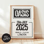Oasis 2025 Tour Poster, thumbnail 1 of 9