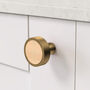 Solid Brass Antique Gold Cabinet Knob With Wood Insert, thumbnail 9 of 10