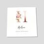 Personalised Birthday Card Initial Name Pink, thumbnail 2 of 4
