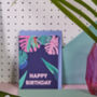Tropical Happy Birthday Card, thumbnail 3 of 3
