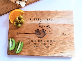 A Great Big Hug Personalised Cutting Serving Board, 4 of 6