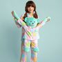 Emily Hug Me Girls Pyjama Set With Matching Mega Size Teddy Bear, thumbnail 2 of 5
