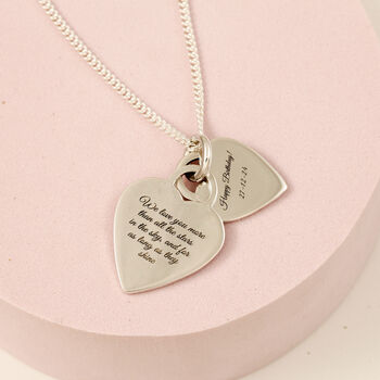 Heart Tags Personalised Name Necklace, 4 of 12