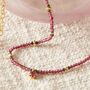 Ruby And 18 K Gold And Silver Beaded Short Necklace, thumbnail 4 of 12