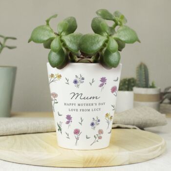 Personalised Wild Flowers Plant Pot, 2 of 4