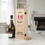 18th Birthday Hinged Wooden Bottle Gift Box, thumbnail 1 of 3