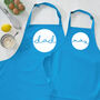 Personalised Father And Child Circle Design Apron Set, thumbnail 7 of 9