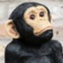 Monkey On Rocks Figurine – Contemplation 33cm Chimpanzee Ornament, thumbnail 2 of 3