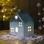 Ceramic Tea Light House With Heart, thumbnail 1 of 2