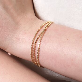 Triple Layered Dotted Chain Bracelet, 2 of 7