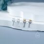 Extra Tiny Seed Pod Stud Earrings In Sterling Silver, thumbnail 5 of 12