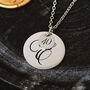 40th Birthday Gift For Her Engraved Personalised Disc Necklace, thumbnail 3 of 4