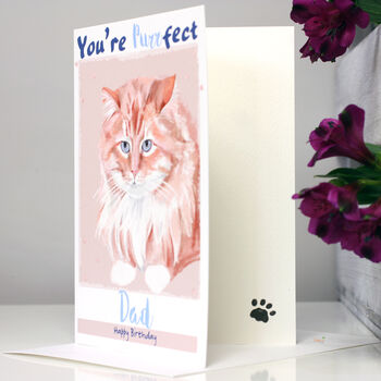 Personalised 'You're Purrfect' Cat Birthday Card, 2 of 5