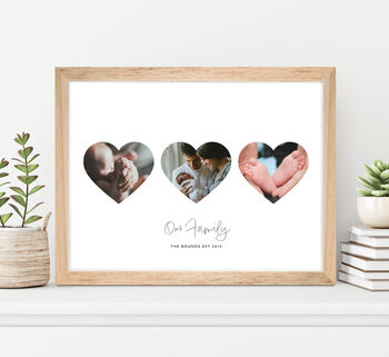 Personalised Three Photo Print With Framing Available, 5 of 9