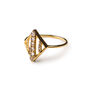 Labradorite Rhombus Ring In 14k Gold Vermeil Plated, thumbnail 2 of 9